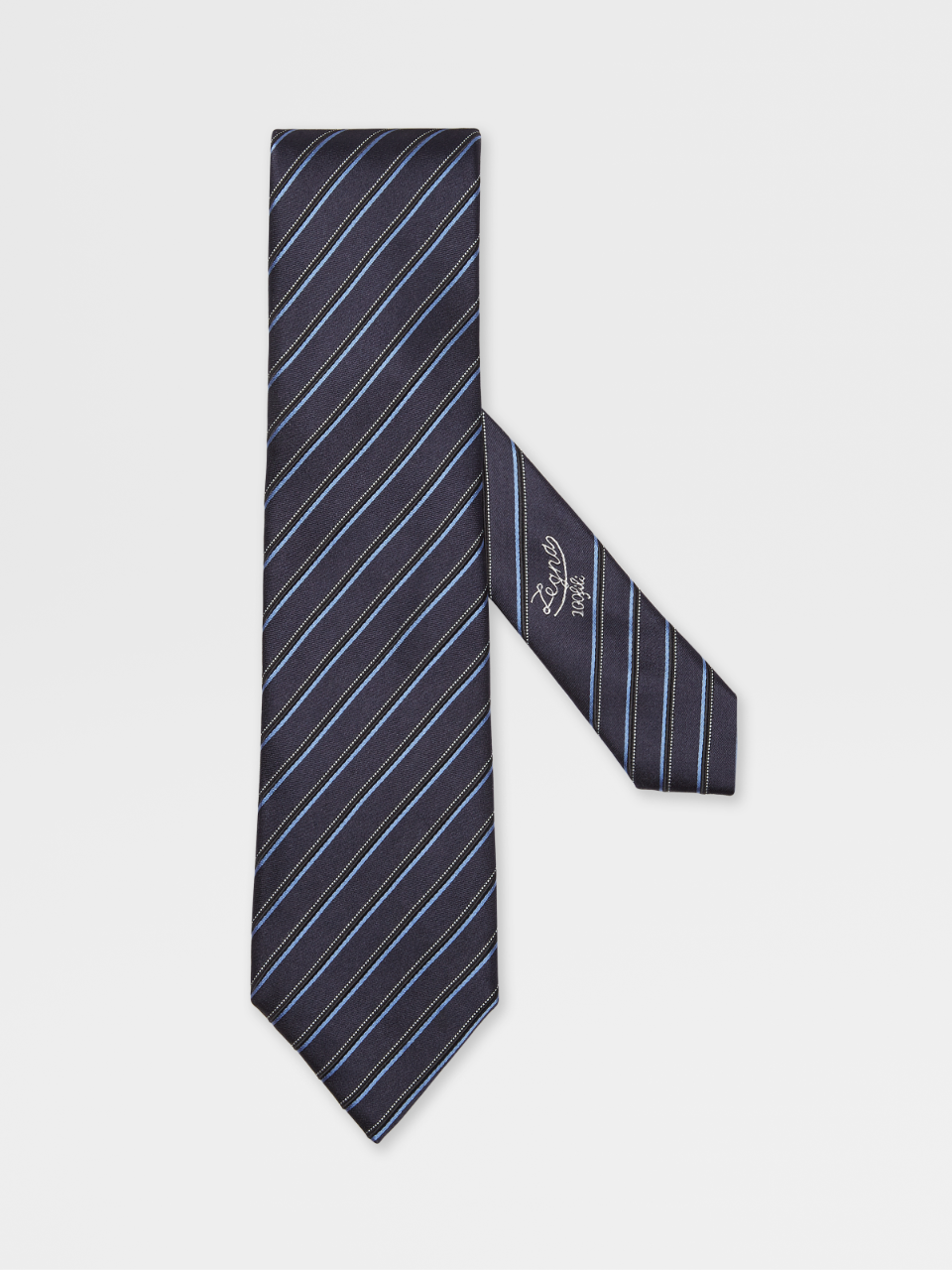 100fili Blue Silk Tie